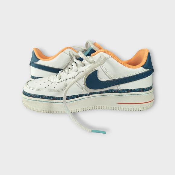 Youth Nike Air Force 1 Low 'Swoosh Chain' CK9708‑100 Size 6 - Picture 7 of 12